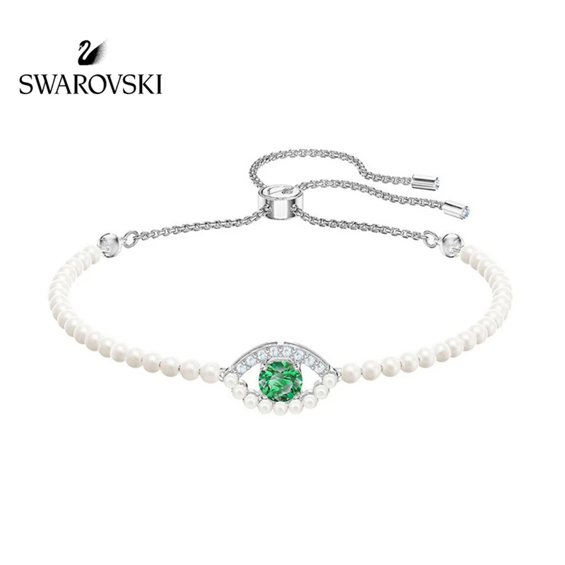 

Swarovski Devil's Eyes New Bracelet Female White Gold Bracelet Women's Pearl Bracelets5429733