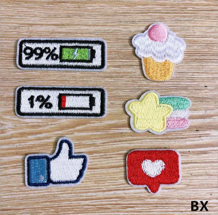 

New arrival 10 pcs Battery flower Embroidered patch iron on Jeans coat tshirt bag shoe hat decor repair Motif emblem accessory