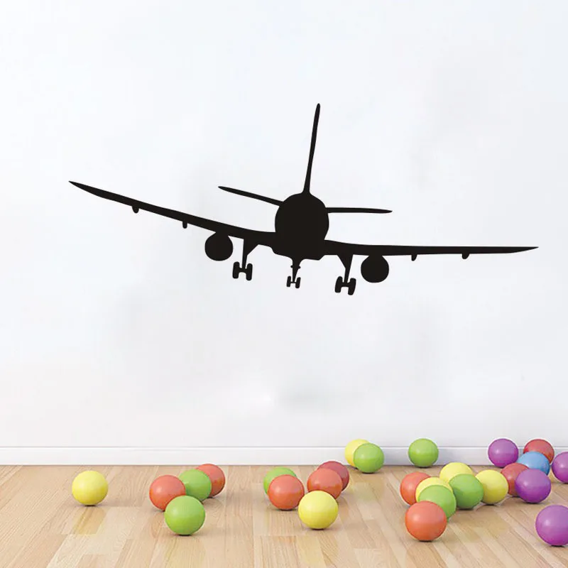 Aircraft Silhouette Stickers Airplane Vinyl Wall Sticker Cartoon Plane Decal for Kids Rooms Nusery Home Decor | Дом и сад