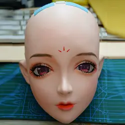 (KM102) ручной работы женские смолы Crossdress красивая девушка половина головы Лолита BJD кукла маска косплэй Kigurumi маска Crossdresse