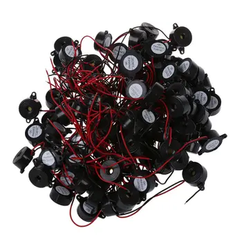 

Pack of 100pcs Electronic Active Piezo Buzzer Dc 12v Buzzerphone Alarm Speaker Alarm 90db 3000hz Black Case Drop Shipping
