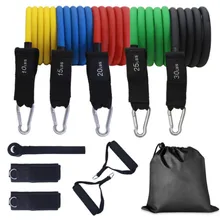 Эспандеры 11 шт. набор трубок для фитнеса дома спортзала тренировки йоги Кроссфит