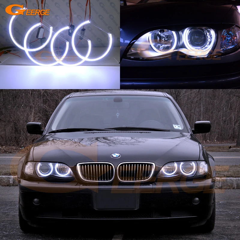 Для BMW E46 3 серии седан Wagon HID фары 1999-2004 отличное Ультра яркое освещение COB led angel eyes kit halo кольца