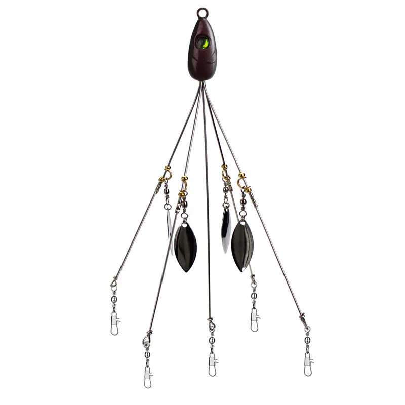 Fishing Alabama Rig Lures 21,5 cm 18 g Group Attack Zubehör Jig Head Hook Soft Bait Fish 11-teiliges Set – Detail 2
