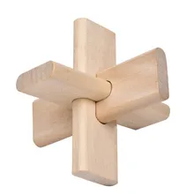 Creative Funny Unlocking Ring Wooden Puzzle IQ Mind Brain Teaser Puzzles Game for Adults Children Kids Gift Board Games Toy