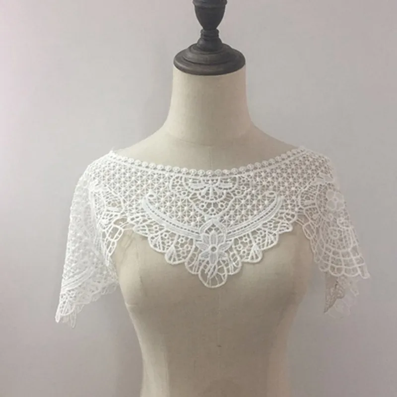 New Knitted lace collar hollowed-out neck jacket strapless,small condole,shawl,vest lace fabric CR1583