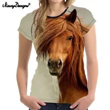 Бесшумный дизайн футболка женская футболка kawaii Топы И Футболки Повседневная Женская одежда с принтом лошади футболка дышащая Фитнес майка бюстгальтер