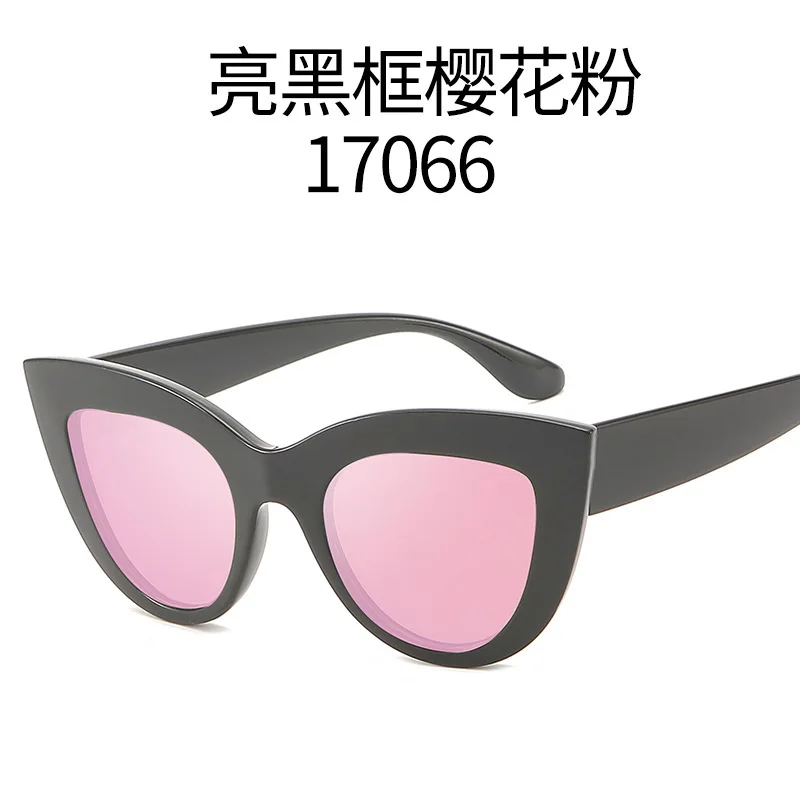 Летние солнцезащитные очки с кошачьим глазом для женщин и мужчин туристические очки Oculos Gafas lentes De Sol mujer Mirror Feminino Hippie кошачий глаз в винтажном стиле - Цвет линз: blossom powder