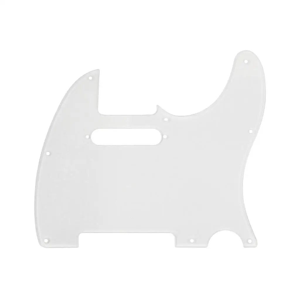 FLEOR 1 шт. электрогитара Tele Pickguard скретч пластина 8 отверстий w/звукосниматель с одинарной катушкой отверстие для США/Мексика Tele гитары аксессуары - Цвет: Transparent 1Ply