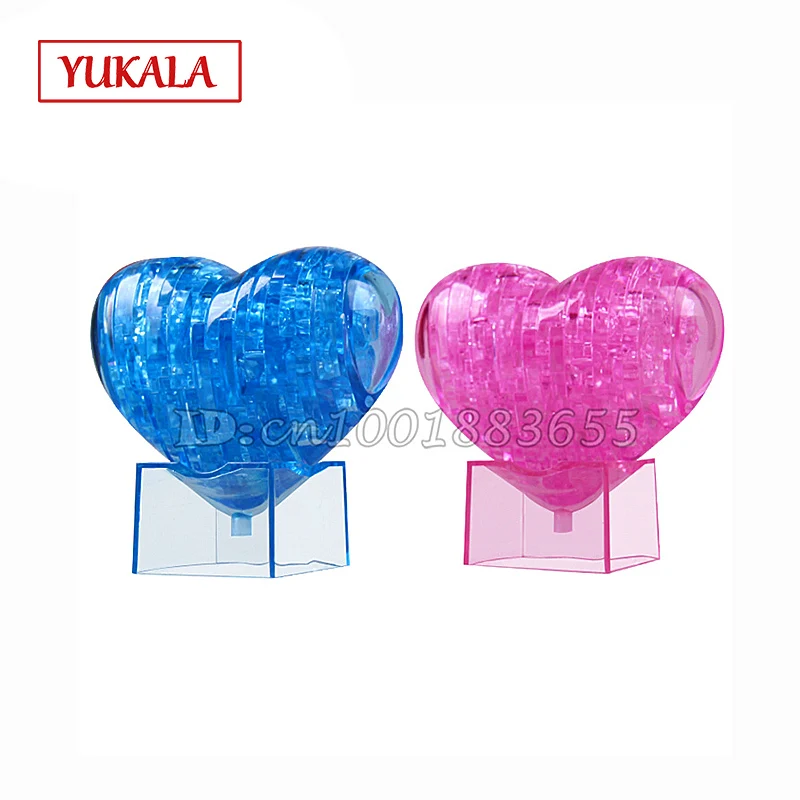 

Love Peach 1 pcs 3D stereoscopic crystal puzzle flash puzzle assembled model toy Creative birthday gift with lights