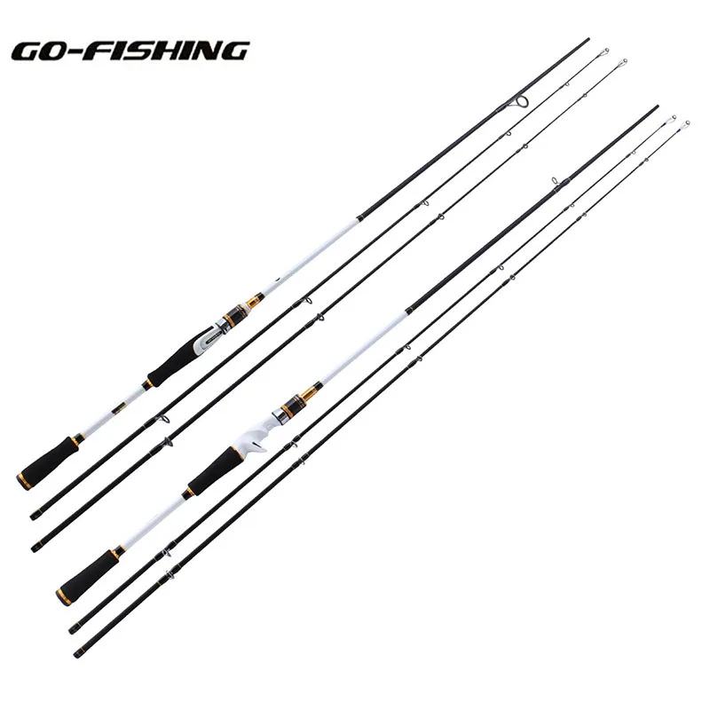2.4m White M MH Double Tips Lure Rod Carbon Spinning Casting Rod Bass Rod Sea Polesea pole