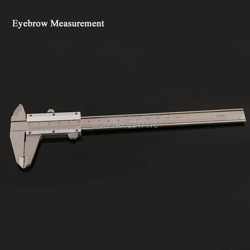 1 набор из нержавеющей стали для измерения бровей линейка перманентного макияжа