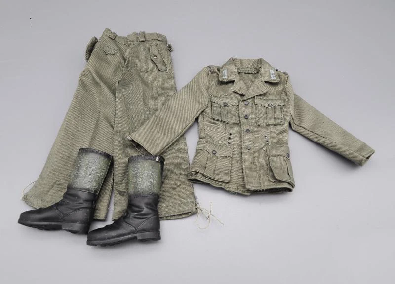 16 WWII German Army Wehrmacht Uniforms Clothes Models Pants Coat Shoes set for 12''Action Figures Bodies Accessories