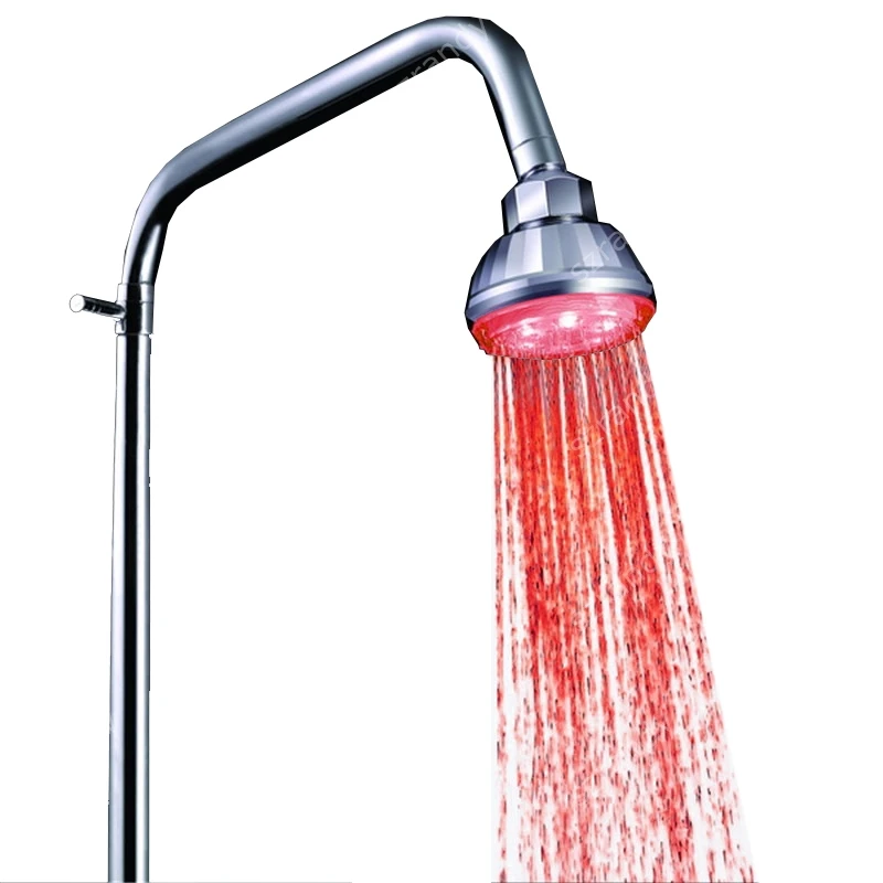Single Red color Factory direct sale water power led ceiling shower