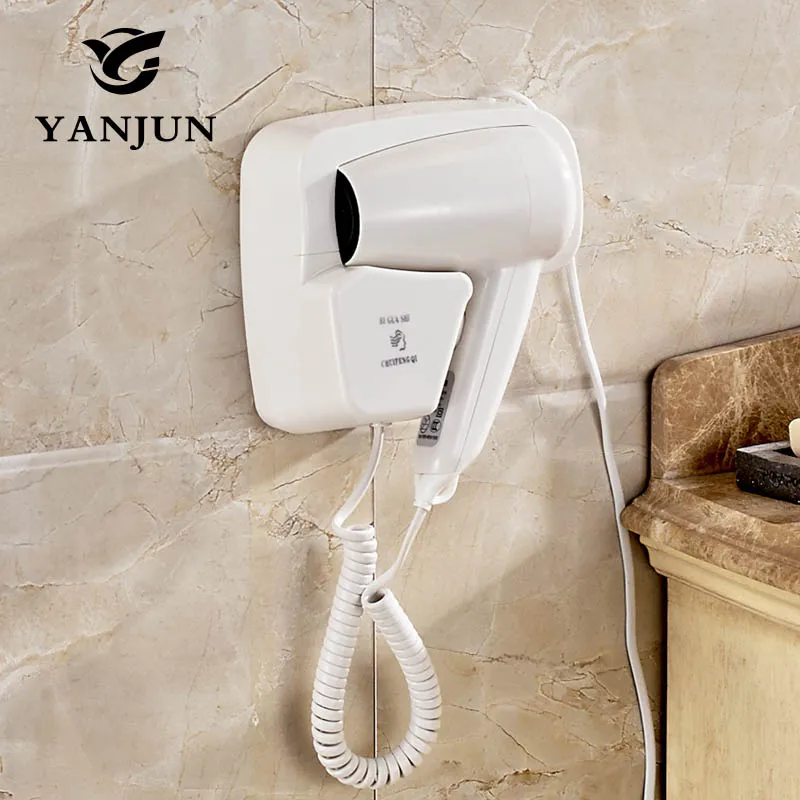 YANJUN Professional Hotel Bathroom Two Wall Mounted Hair dryer Hair