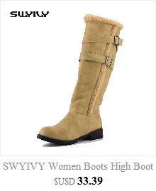 SWYIVY/теплые зимние ботинки; Женская водонепроницаемая обувь; Новинка года; бархатная Женская хлопковая обувь на толстой подошве; женские ботинки на танкетке