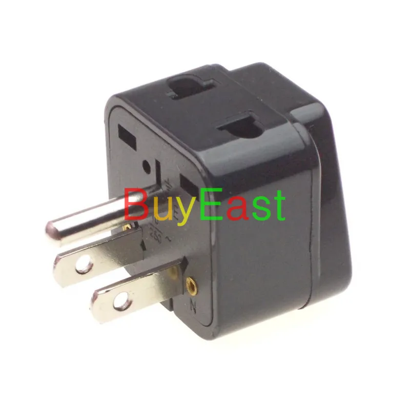 

Free shipping USA/Canada/Japan Travel Adapter, 2 Way Outlet Port Convert AU/EU/US/UK/China ...... to US Plug 250V 10A