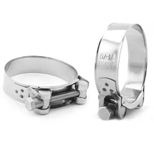 2pcs 304 Stainless Steel strengthen Hose Clamp Circular Pipe Clamp Air Water Tube Clips Water pipe fasteners Fuel Hose Clamps pipe clamps hose clips stainless steel jubilee type durable silver durable anti oxidation corrosion resistant powerful torque