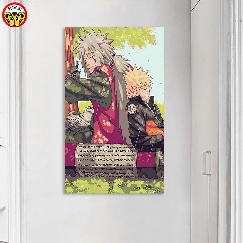 painting by numbers art paint by number DIY digital painting anime character Naruto vortex Naruto seven generations of fire shad