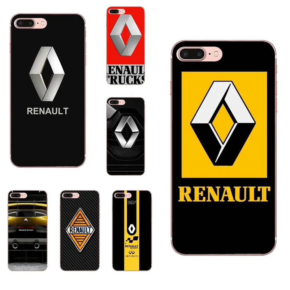 Для Apple iPhone X XS Max XR 4 4S 5 5C 5S SE 6 6S 7 8 Plus мягкие чехлы с логотипом Super Cars Renault | Мобильные