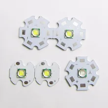 1 шт. CREE XML XM-L T6 светодиодный U2 10 Вт Холодный белый 6500 к теплый белый 3000 К синий 450nm УФ светодиодный излучатель диод с 16 мм 20 мм AL PCB для DIY