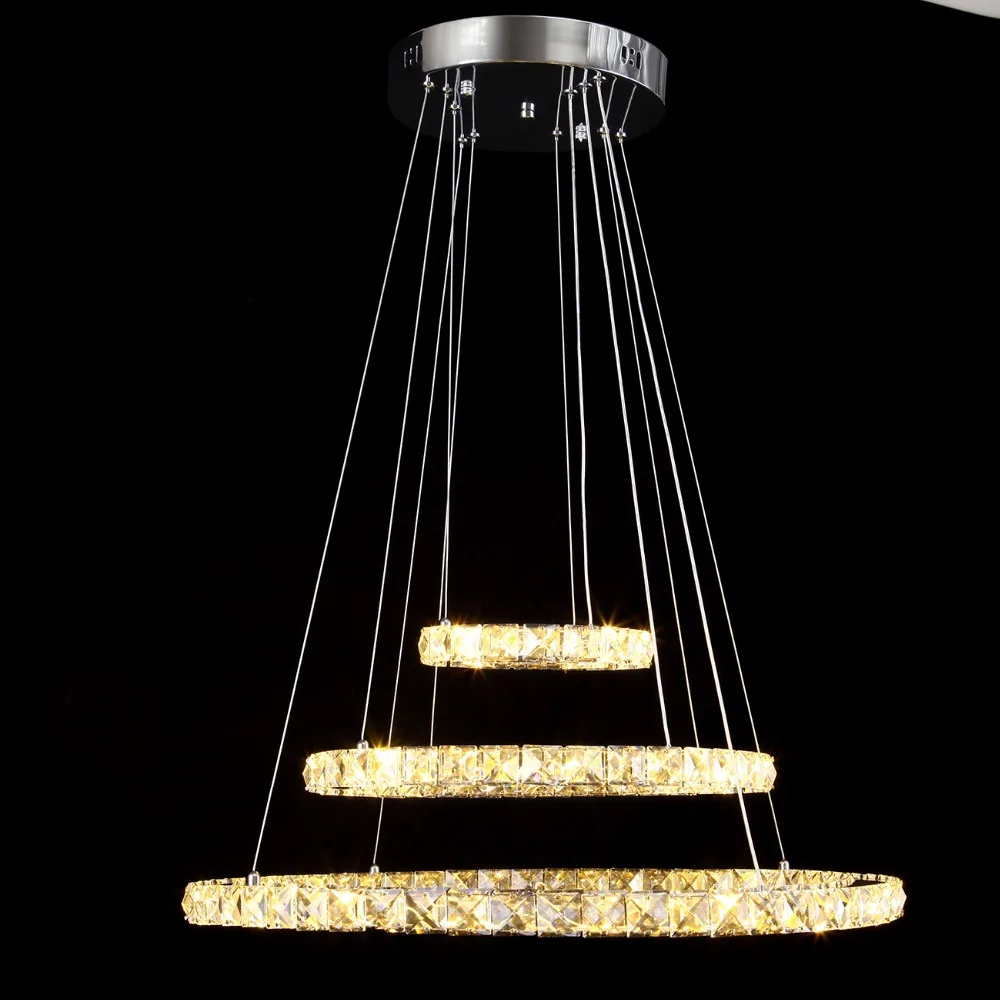 Ship From Germany Modern Galaxy Crystal Chandelier Rings
