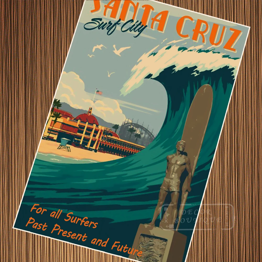 State Cruz Surf City Surfers пейзаж Классическая фотокартина на холсте DIY настенное искусство