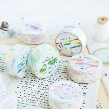 

2 cm x 5 m Watercolor Bronzing adhesive tape washi tape diy scrapbooking diary decoration masking tape kawaii stationery