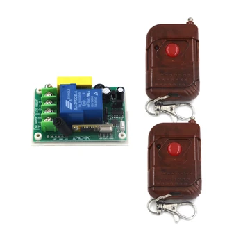 

220V 30A single-channel remote control switch 2Pcs 1 key remote control switch 100 meters jog self-locking 4175