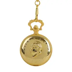 Уникальные Изысканные Золотые часы Mao Zedong Chairman Mao Roman Dial Flip для женщин и мужчин коллекция Китай карманные часы