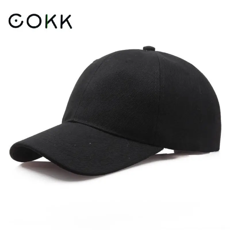 COKK Brand Solid Color Baseball Cap Women Men's Cap Snapback Hats For Women Dad Hat Female Black Bone Male Cheap Gorras Casual 1