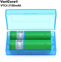 2 шт. VariCore 100% ОРИГИНАЛ 3,6 В 18650 US18650VTC4 2100 мАч высокого стока 30A Аккумулятор для электронных сигарет + хранения коробка