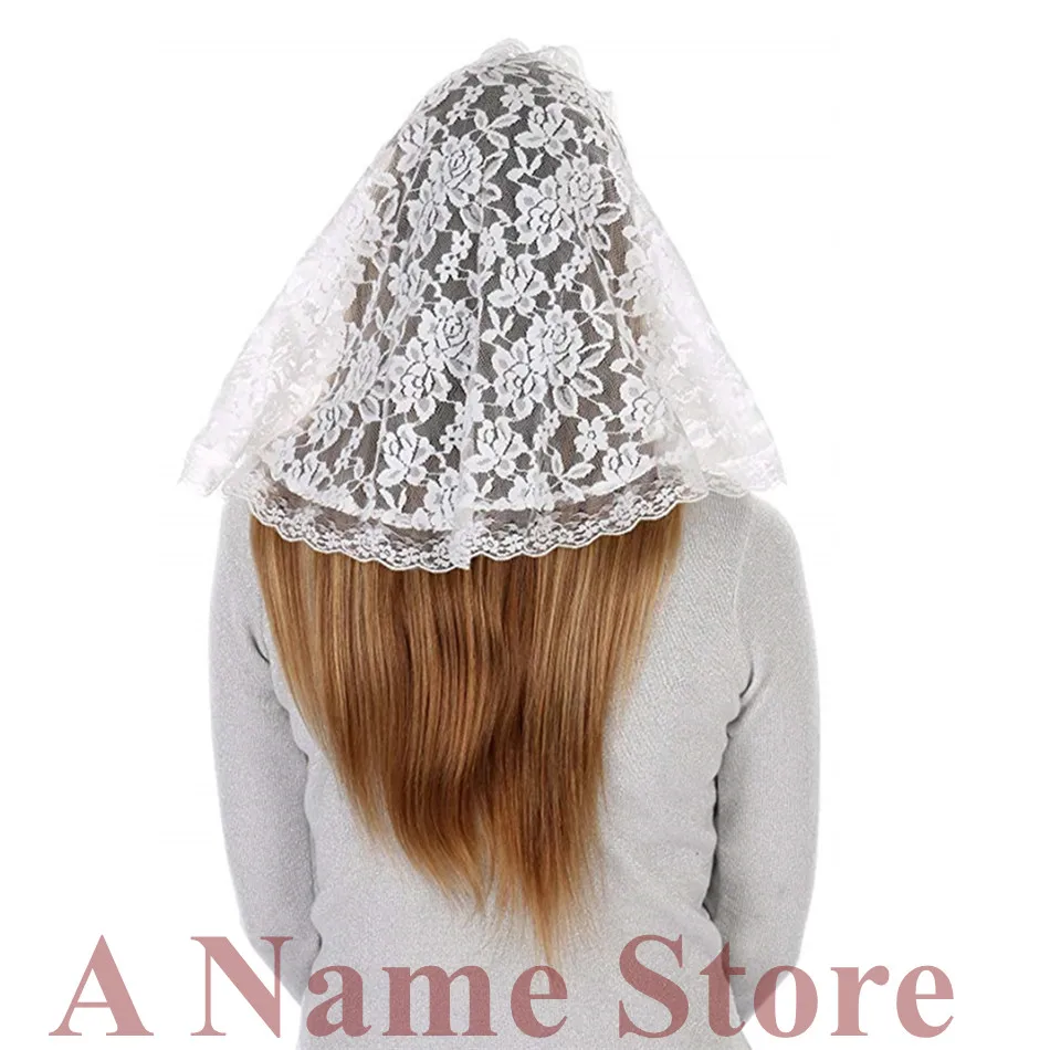 ISHSY белая Фата невесты Mantilla для церкви вуаль католической латиноамериканской