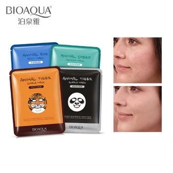 

BIOAQUA Face Care Panda/Sheep/Dog/Tiger Moisturizing Nourishing Skin Care Treatment & Mask Cute Animal Korean Face Mask 1pcs