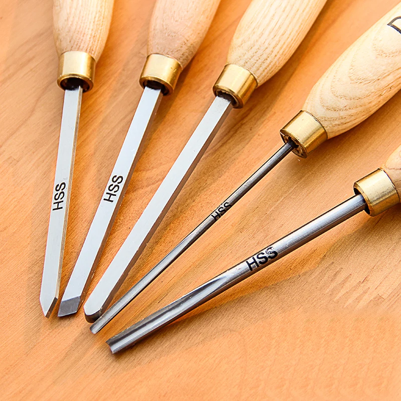 

HSS Small Woodturning Chisel SET For Small Details Professional Quality Woodturning Lathe Chisels Set Paring Spindle Gouge HSS