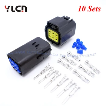 

10 Sets Kits Free Shipping Brand New 6 Pin Way Sealed Wire Connector Plug For Car Automotive Waterproof