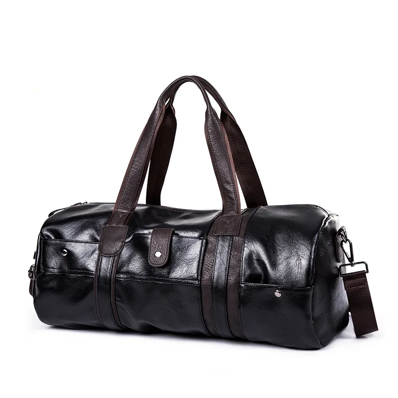 

New Leisure Handbag Single Shoulder Bag, Luggage Bag Cylinder Bag Men's Fitness Bag Training Men's Sports Bag