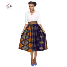 Осень г. африканская женская одежда Джинсовые юбки для девочек дама африканского халат Базен Riche плюс Размеры 6XL Для женщин S Юбки для женщин в полоску WY384