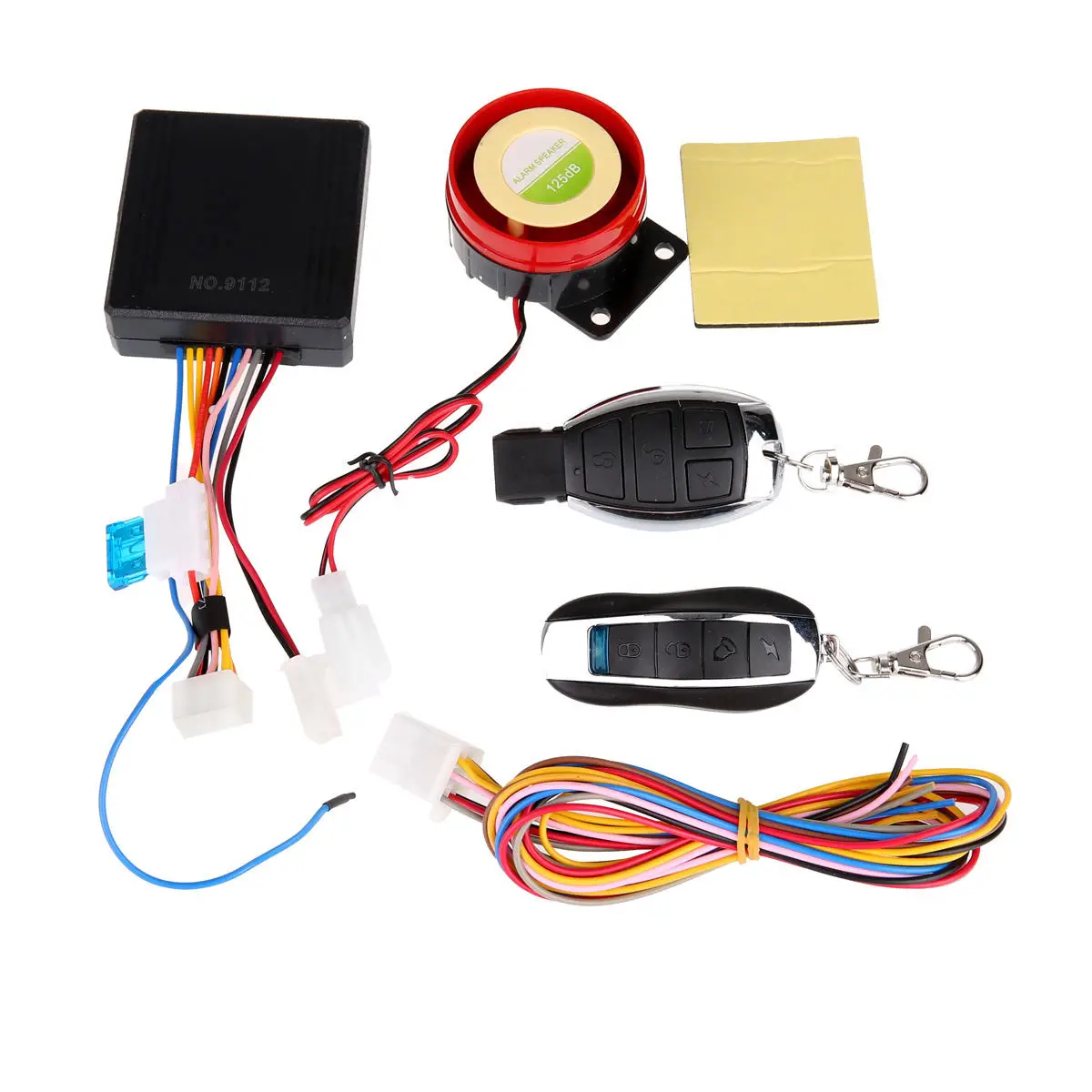 Motorcycle Bike Anti theft Security Alarm System Remote Control Engine Start 12Vengine control