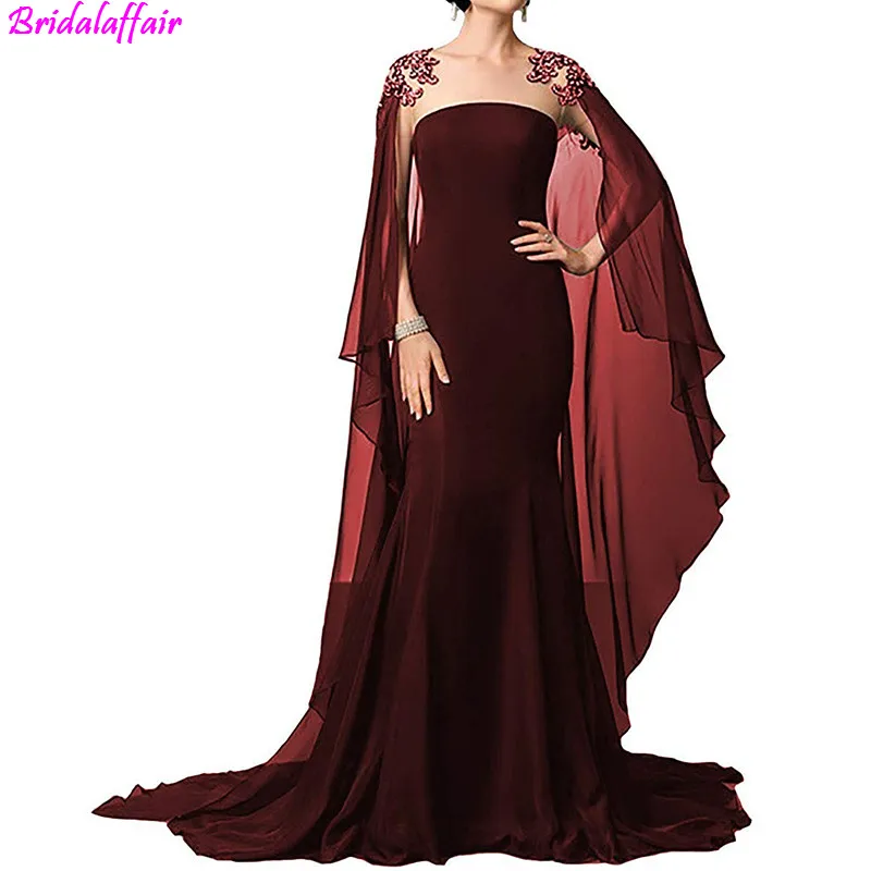 

Women's Prom Dresses Long Vintage Mermaid Scoop Beading Lace Wattea Train Evening Dress Formal Party Dresses vestido formatura