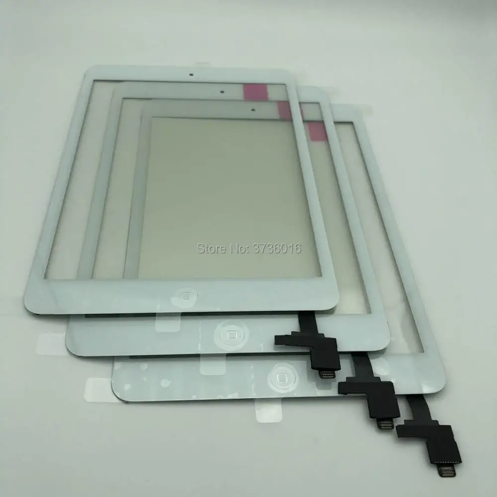 

For ipad mini 1/2 damaged LCD Touch Display Screen Front Glass Panel Digitizer Replace TESA sticker/Home Button Copy Quality