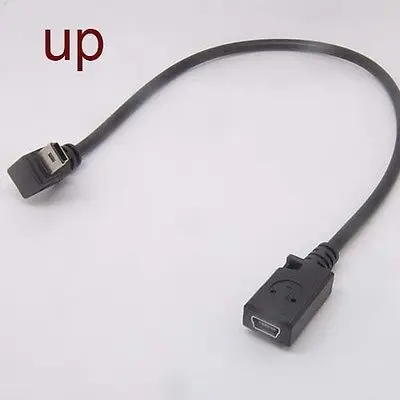 90 градусов 4 Угол Мини USB мама к Мини B 5 Pin папа кабель адаптер