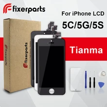 1 шт. TIANMA lcd для iphone 5 5s 5c дисплей сенсорный экран дигитайзер Замена полная сборка для iphone SE ЖК с набором инструментов