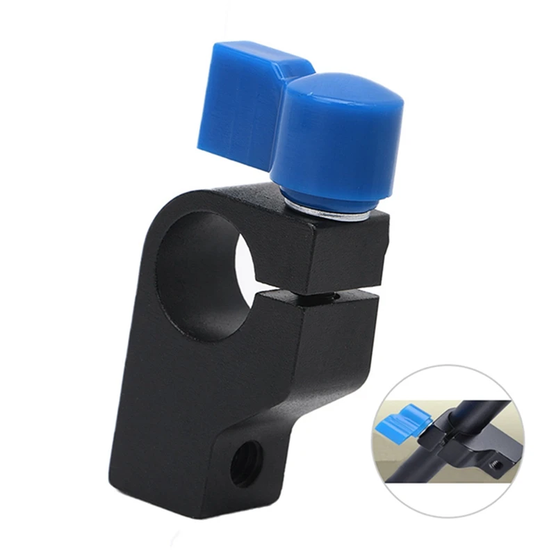 

OOTDTY 15mm Rod Clamp Holder "1/4" Thread DSLR Camera Rig Rail Support System Arm