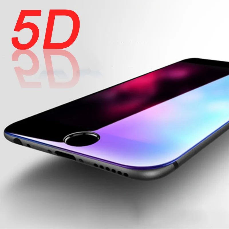 5D закаленное стекло для iPhone 6 защита экрана 6s 8 Plus Защитная пленка для телефона для iPhone 7 Plus закаленное стекло