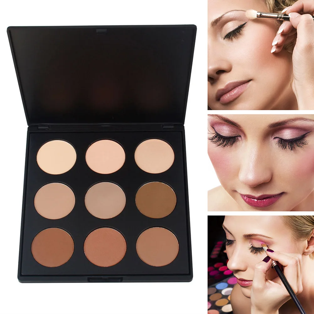 

Women Face Makeup Powder Palette Concealer Foundation Highlighter Contouring Brighten JIU55