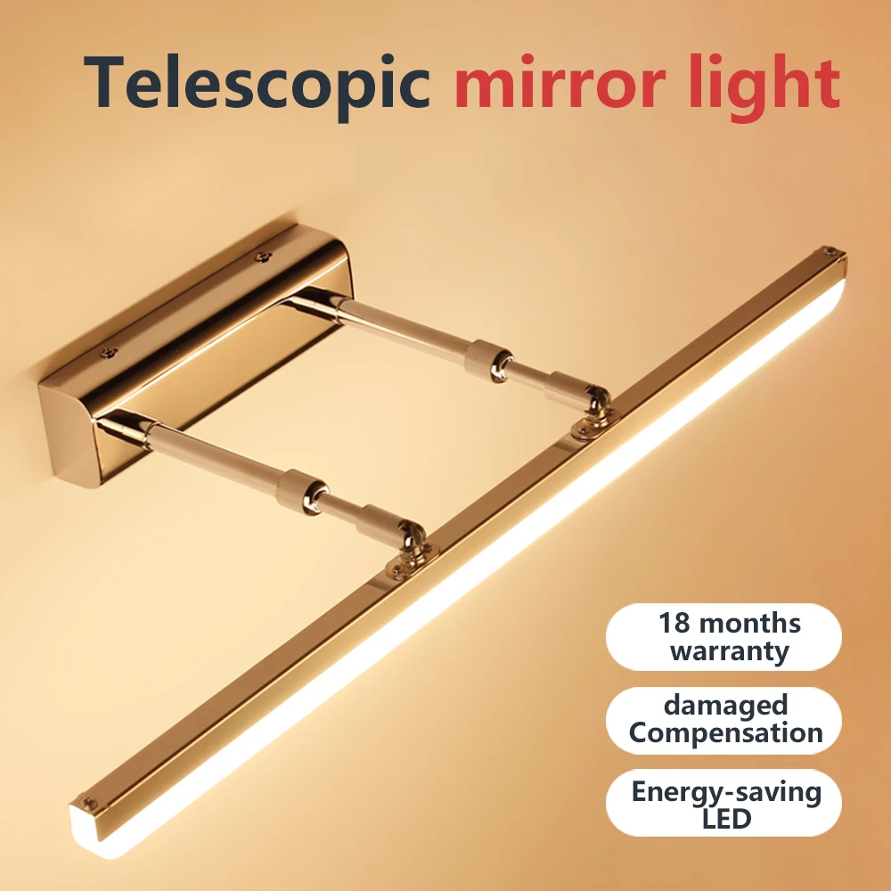 الحديثة الحمام LED الغرور ضوء الجدار مصباح داخلي نوم للماء الفضة جدارية مرآة الإضاءة ل الشمعدان أضواء تركيبات