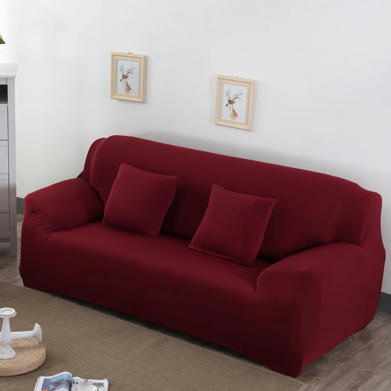 1/2/3/4 сиденья Белоснежка однотонные colorsofa чехлов для гостиной диван из эластичного спандекса диван чехлов чехол для дивана стрейч чехол для дивана - Цвет: color 11