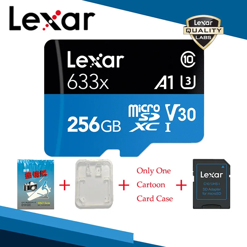 Lexar,, 633x, Micro SD карта, 128 ГБ, карта памяти, 256 ГБ, Micro SD, TF карта, 64 ГБ, 512 ГБ,, флеш, SD карта для Gopro - Емкость: 256GB