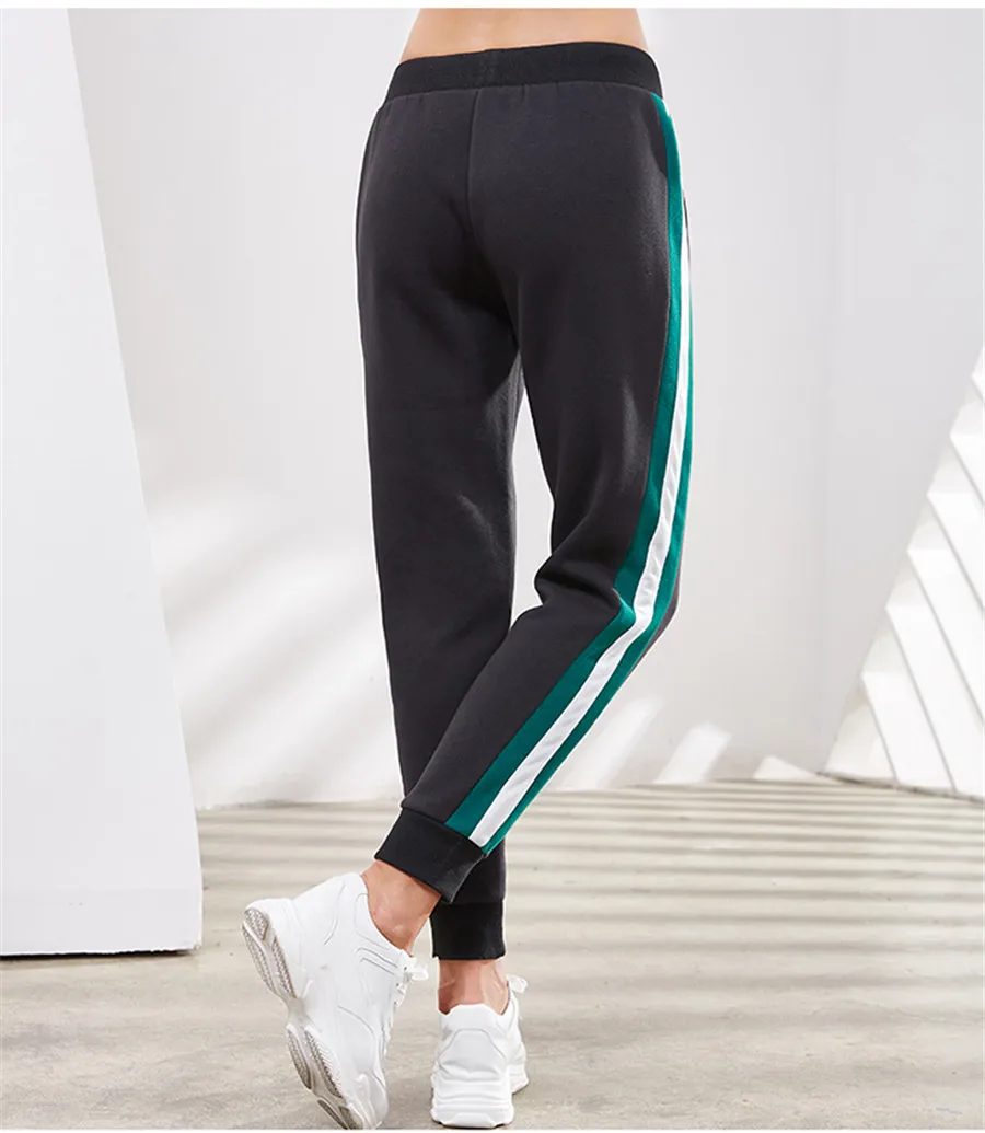 Женские спортивные штаны для бега, женские тренировочные брюки для фитнеса, спортивные штаны с завязками, комбинированные цвета, Vansydical